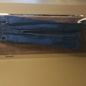 Elastic waist bootcut jeans